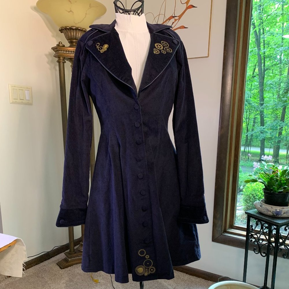 Dr. Who Blue Long Coat w/Tardis Liner - Size M
